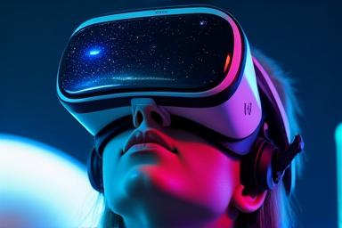 VR 우주 비행 시뮬레이션 이미지